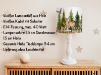 Lampe Wohnzimmer Wald Waldtiere , Lampenschirm grün, Hängelampe Küche, Tischlampe Wald 8