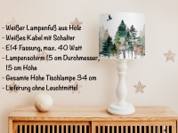 Lampe Wohnzimmer Wald Waldtiere , Lampenschirm grün, Hängelampe Küche, Tischlampe Wald 6
