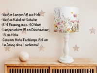 Lampenschirm Wiese Blumen Deckenlampe, Lampenschirm floral, Hängelampe Wildblumen 5