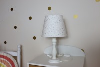 Tischlampe Kinderzimmer goldene Punkte