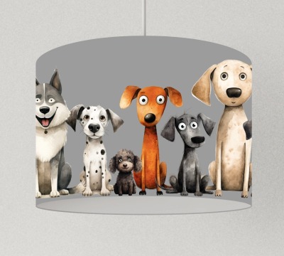 Lampenschirm Hunde, Kinderlampe Decke, Deckenlampe Baby, Hängelampe Mädchen, Lampe Hunde,