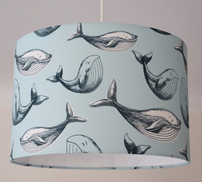 Lampenschirm Kinderzimmer Wale türkis