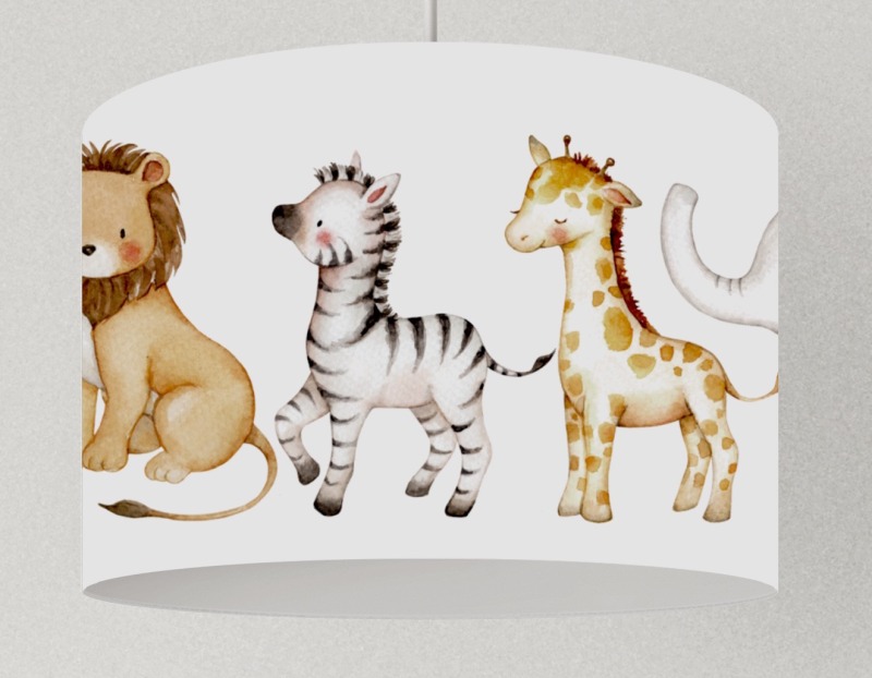 Poster Kinderzimmer Safaritiere, Elefant Löwe Giraffe, Safari Kinderzimmer  Poster Kinderposter | Online Shop | KlabauterLampen