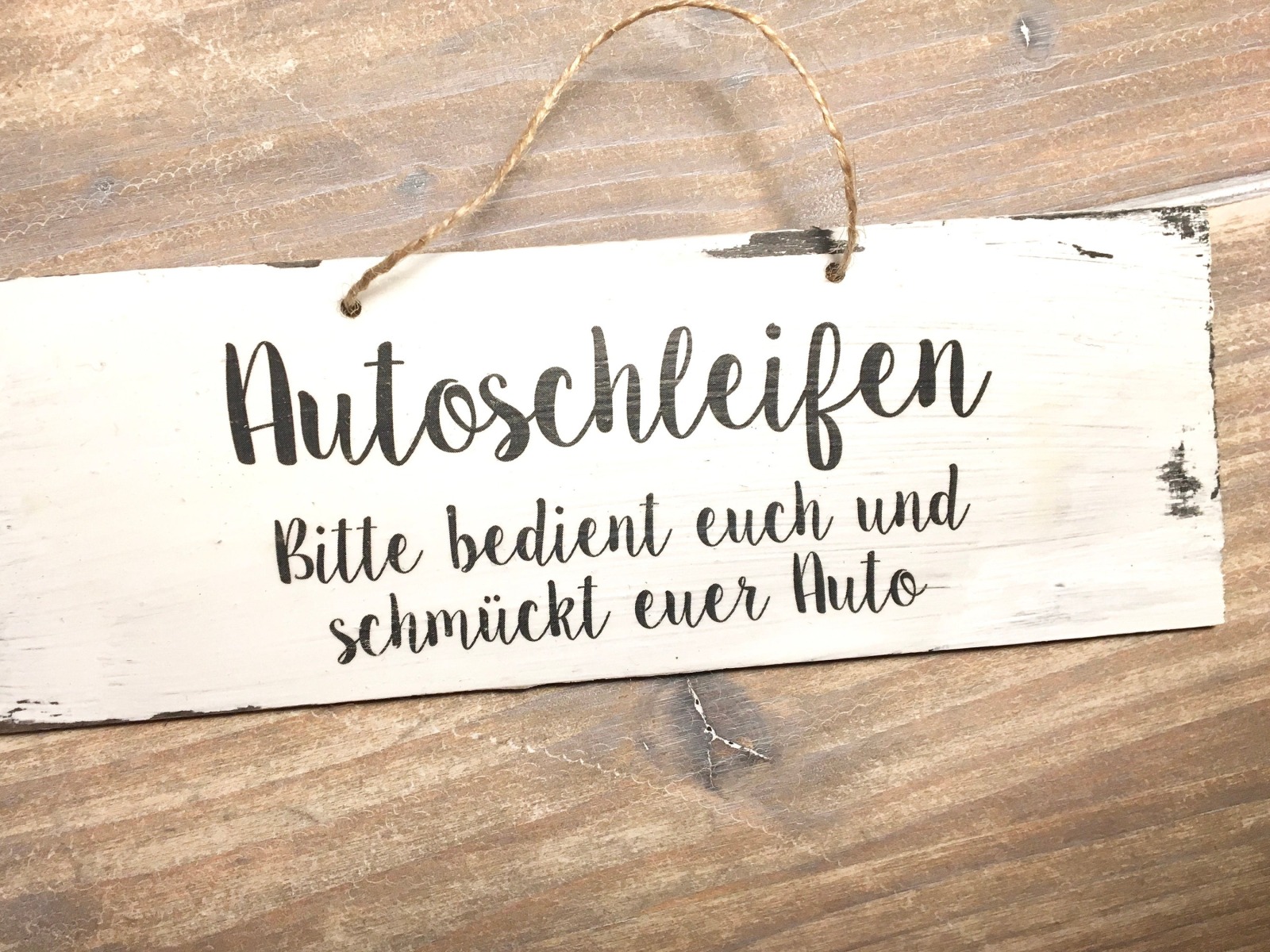 Wunschtext Schild personalisierbar aus Holz 4