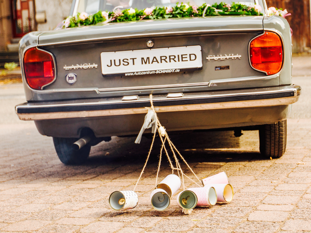 Hochzeitsdosen fürs Auto - Wedding Cans 6