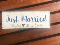 Just Married Holzschild 4