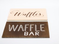 Waffle Bar Holzschild 3