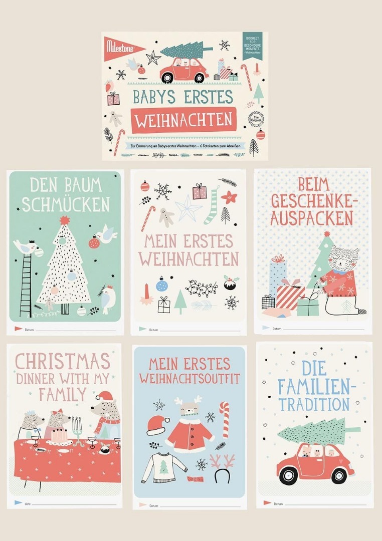 Baby Cards Milestone Weihnachten