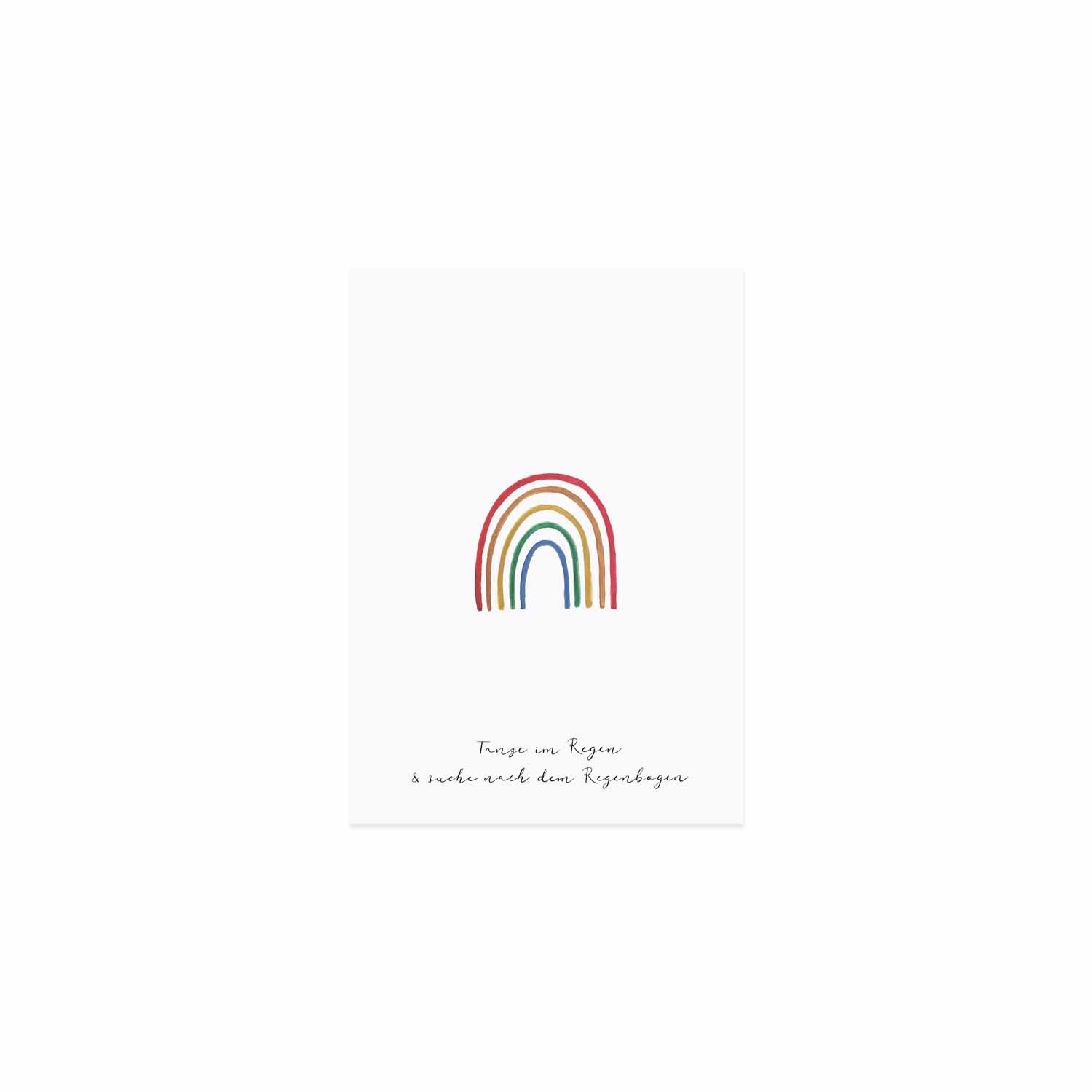 Eulenschnitt Glückwunschkarte Regenbogen 3