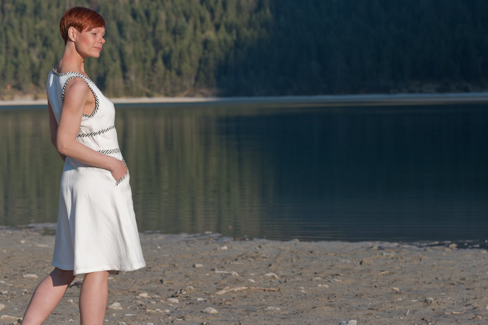 Kleid Wanda, Baumwollkleid in Weiß 3