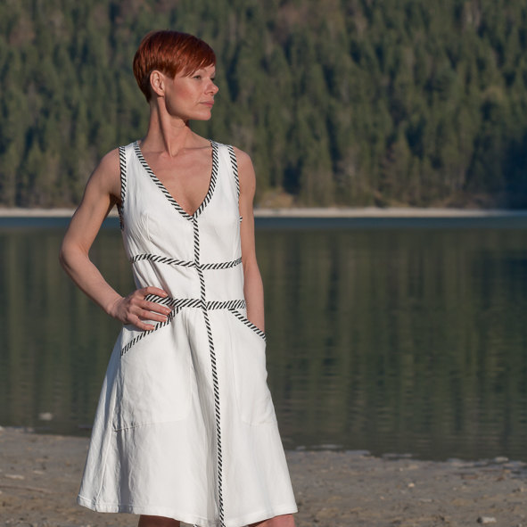 Kleid Wanda Baumwollkleid in Weiß 2