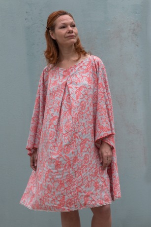 Boho Kleid Mirabell, Sommerkleid - Oversized Kleid Leinen