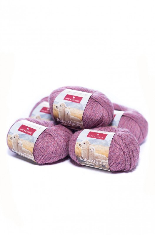 Alpaka Wolle REGULAR Farbe -42 Flieder Melange