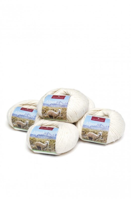 Alpaka Wolle SOFT Farbe -N100 Natur 3