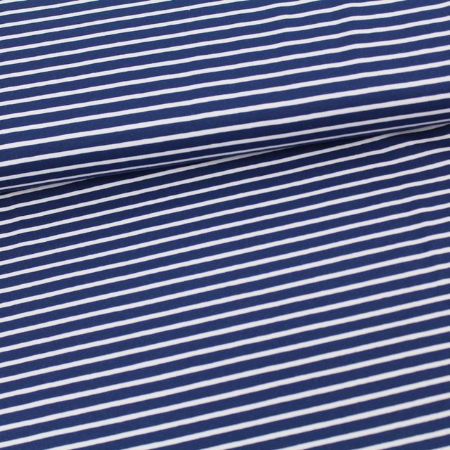 Streifen Jersey Marineblau/weiß