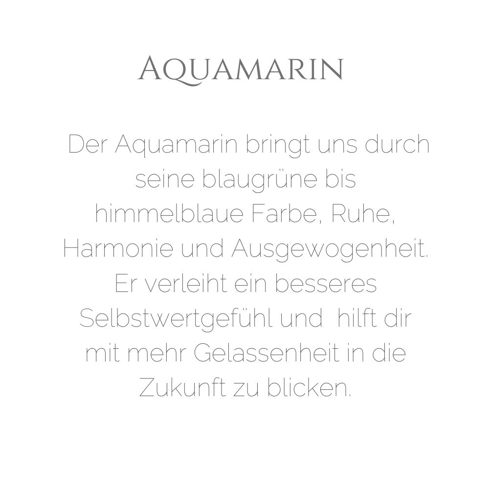 Feine Edelstein-Halskette Damen aus echtem Aquamarin mit Anhänger Plättchen schönes Geschenk 6