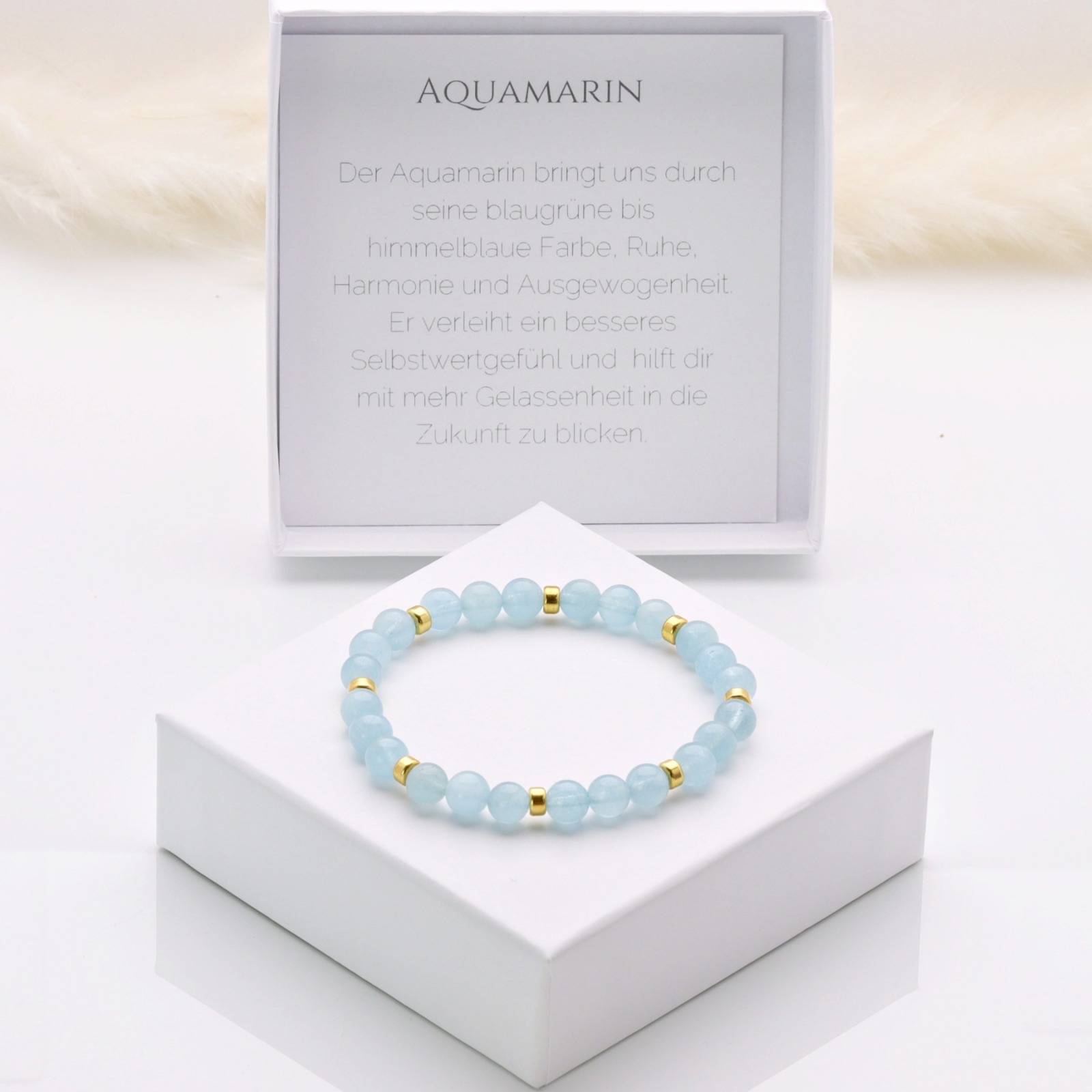 Armband aus Aquamarin, schönes Geschenk zum Geburtstag
