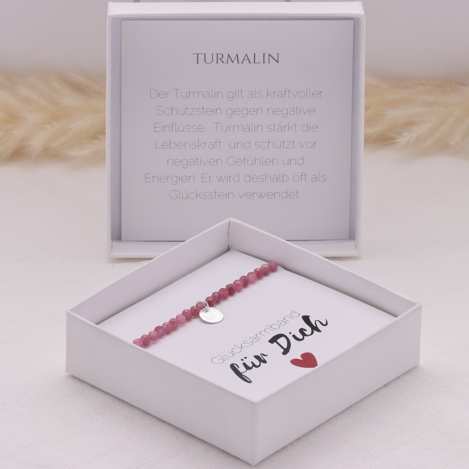 Armband aus echtem Pink Turmalin mit Anhänger Plättchen, perfektes Geschenk für Frauen 5