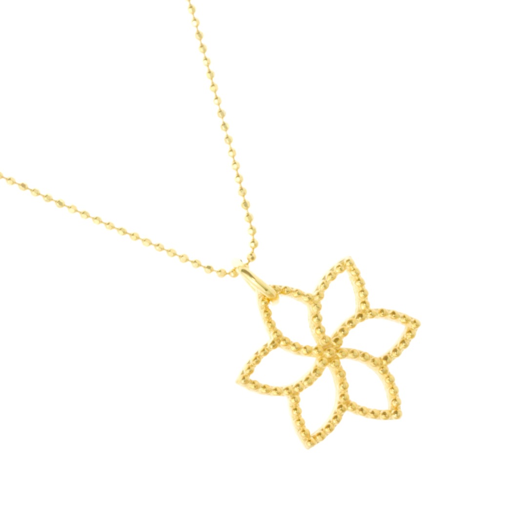 Filigrane Kette Gold plattiert, Anhänger Blüte, filigran, schönes Geschenk 4