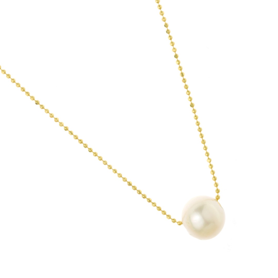 Damen Kette Silber oder Gold plattiert mit einer echten Perle Klasse AA filigran schönes Geschenk 4