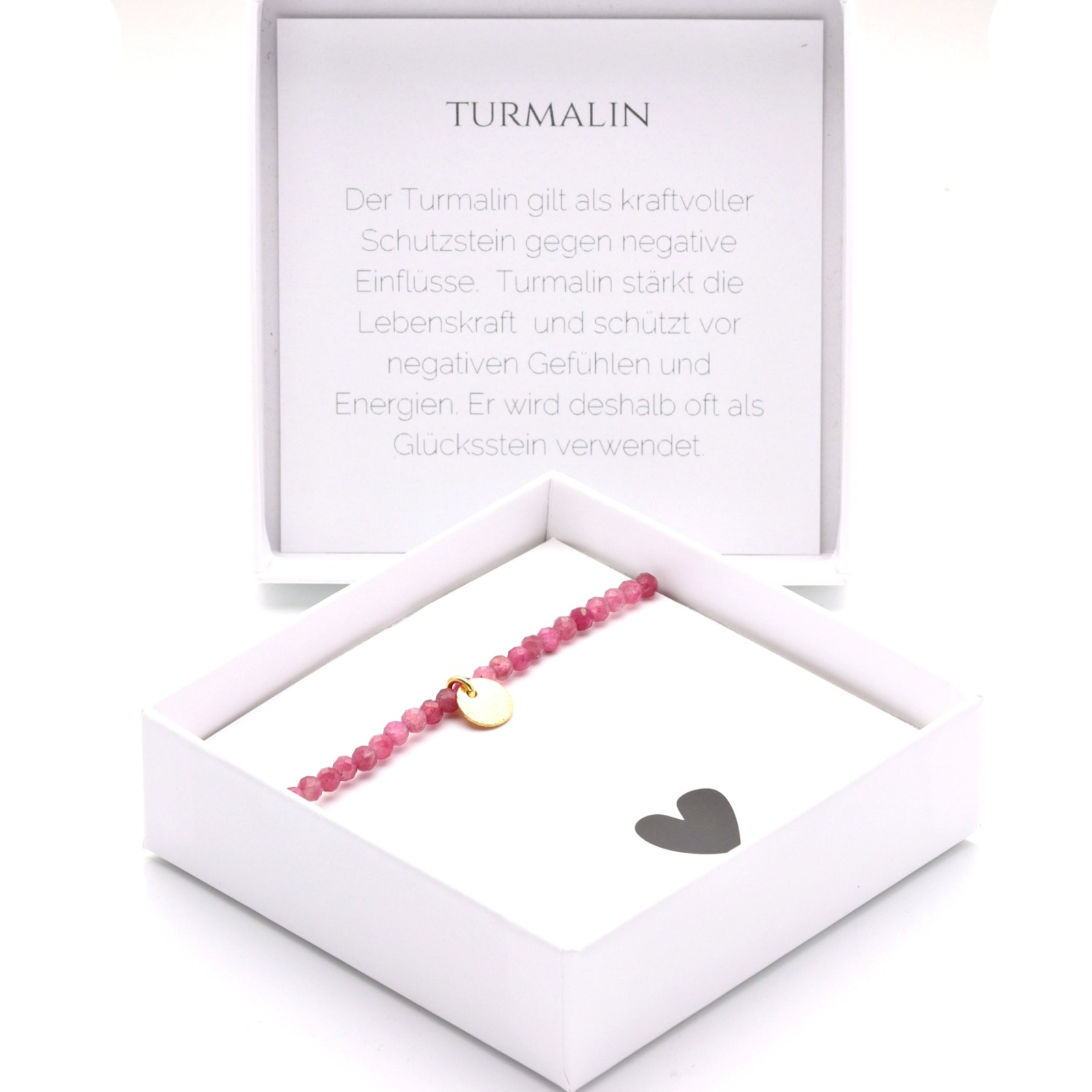 Armband aus echtem Pink Turmalin mit Anhänger Plättchen perfektes Geschenk für Frauen 3