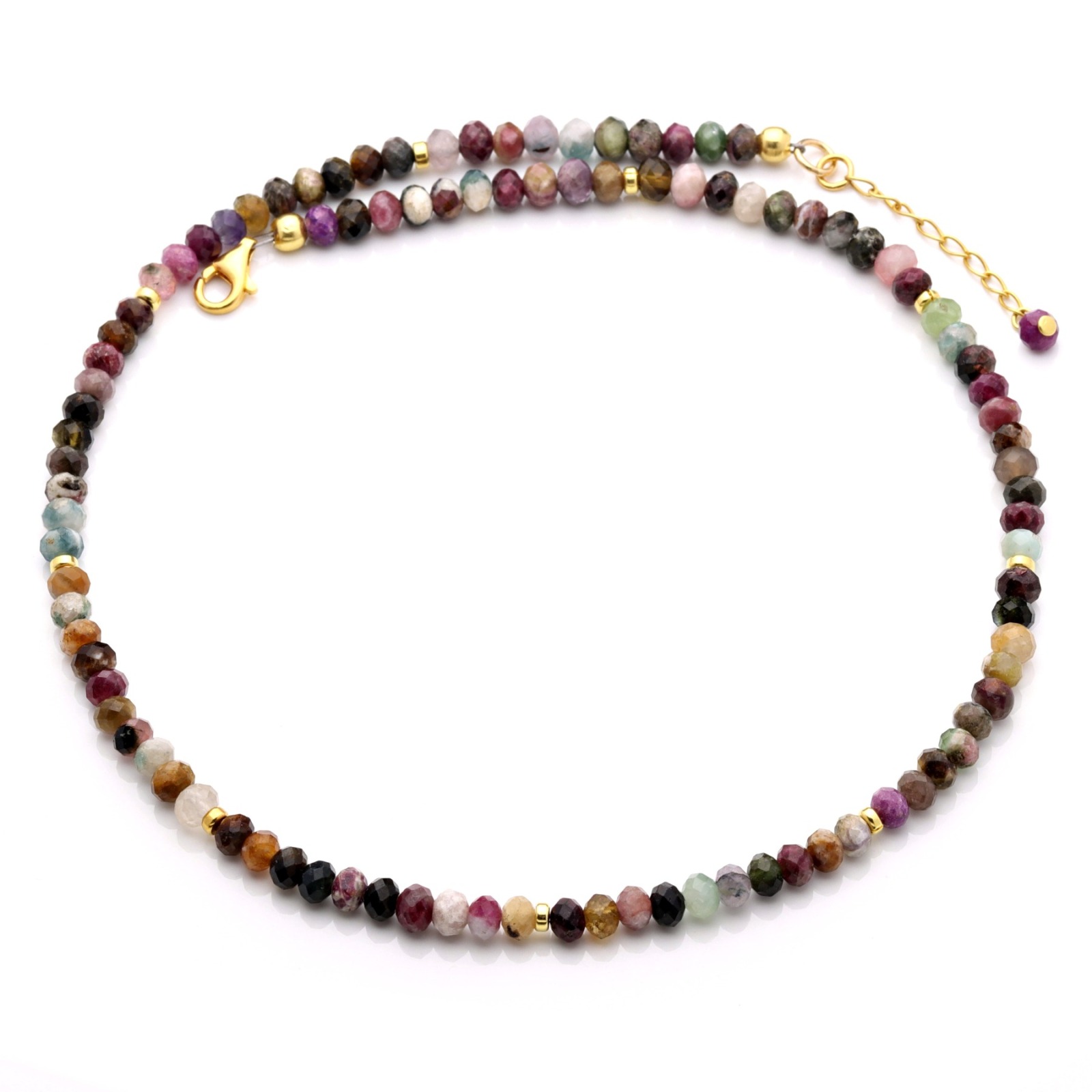 Filigrane Halskette für Damen aus Turmalin Multi Color 2