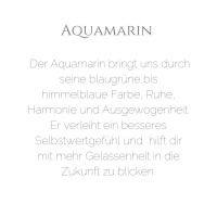 Feine Edelstein-Halskette Damen aus echtem Aquamarin mit Anhänger Plättchen, schönes Geschenk 7