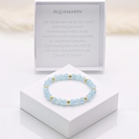 Armband aus Aquamarin, schönes Geschenk zum Geburtstag
