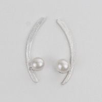 Außergewöhnliche Perlenohrringe aus Silber