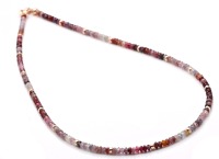 Filigrane Halskette für Damen aus Spinell, Multi Color, 3 mm facettiert 4