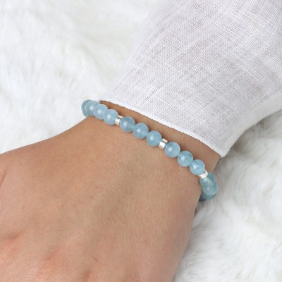 Armband aus Aquamarin, schönes Geschenk zum Geburtstag - Armband Aquamarin