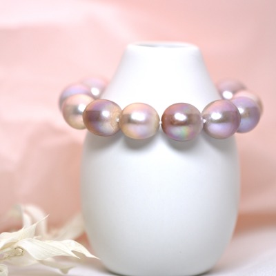 Perlenarmband aus echten Zuchtperlen Qualität AAA - Perlenarmband Perlengröße 8-9 mm