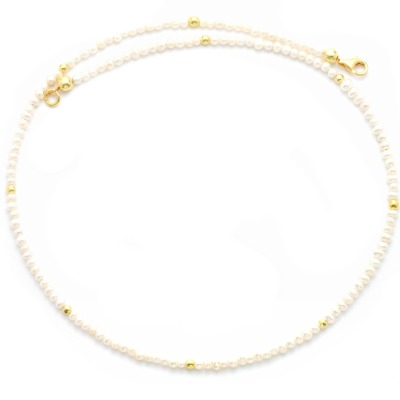 Feine Perlenkette aus echten Süßwasser-Perlen - Feine Perlenkette