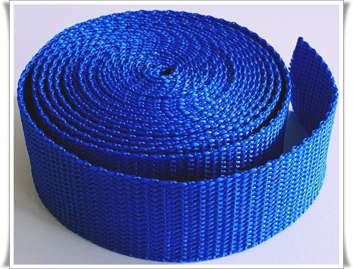 3 m Gurtband aus PP 080 EUR/m 30 mm breit 14 mm stark königsblau