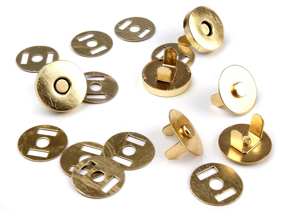 Magnetverschluss dünn 14 mm gold