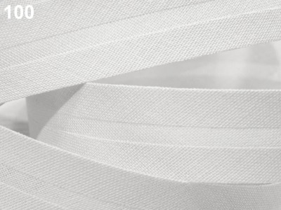 Baumwollschrägband 20 mm weiß