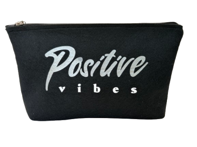 Filztasche positive vibes - Lebensmotto - Nachdenken