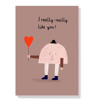 I really really like you - Postkarte