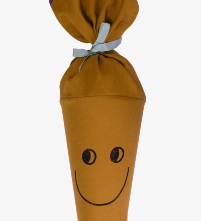 Schultüte HAPPY | senf - Schultüte aus Leinen