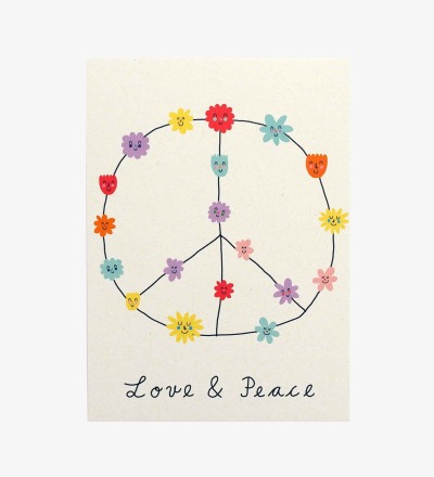 Love & Peace - Postkarte