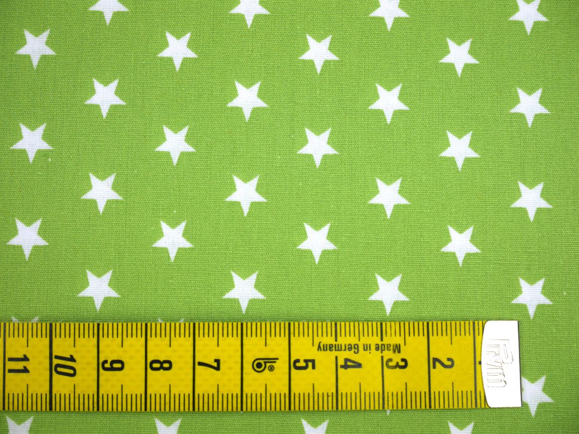Stoffpaket Baumwolle Sterne, Punkte &amp; Tupfen grün 5