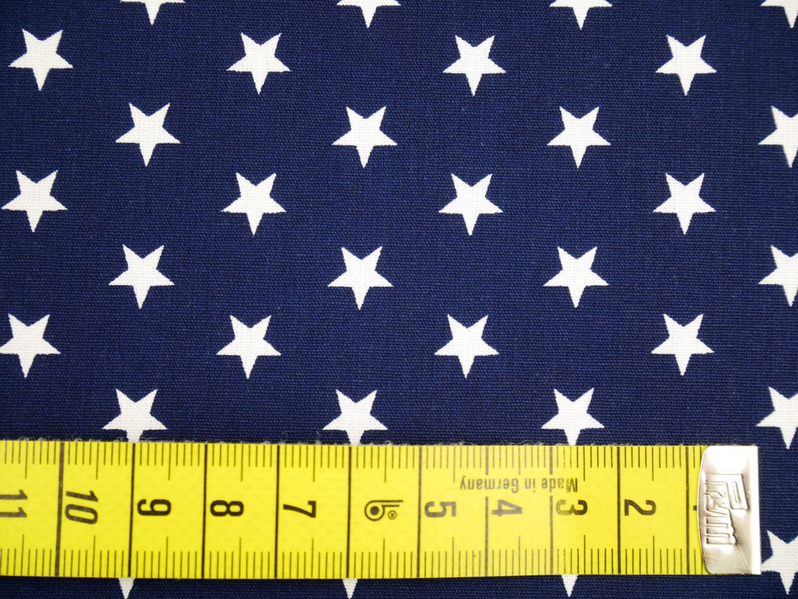Stoffpaket Baumwolle Sterne, Punkte &amp; Tupfen marineblau 6