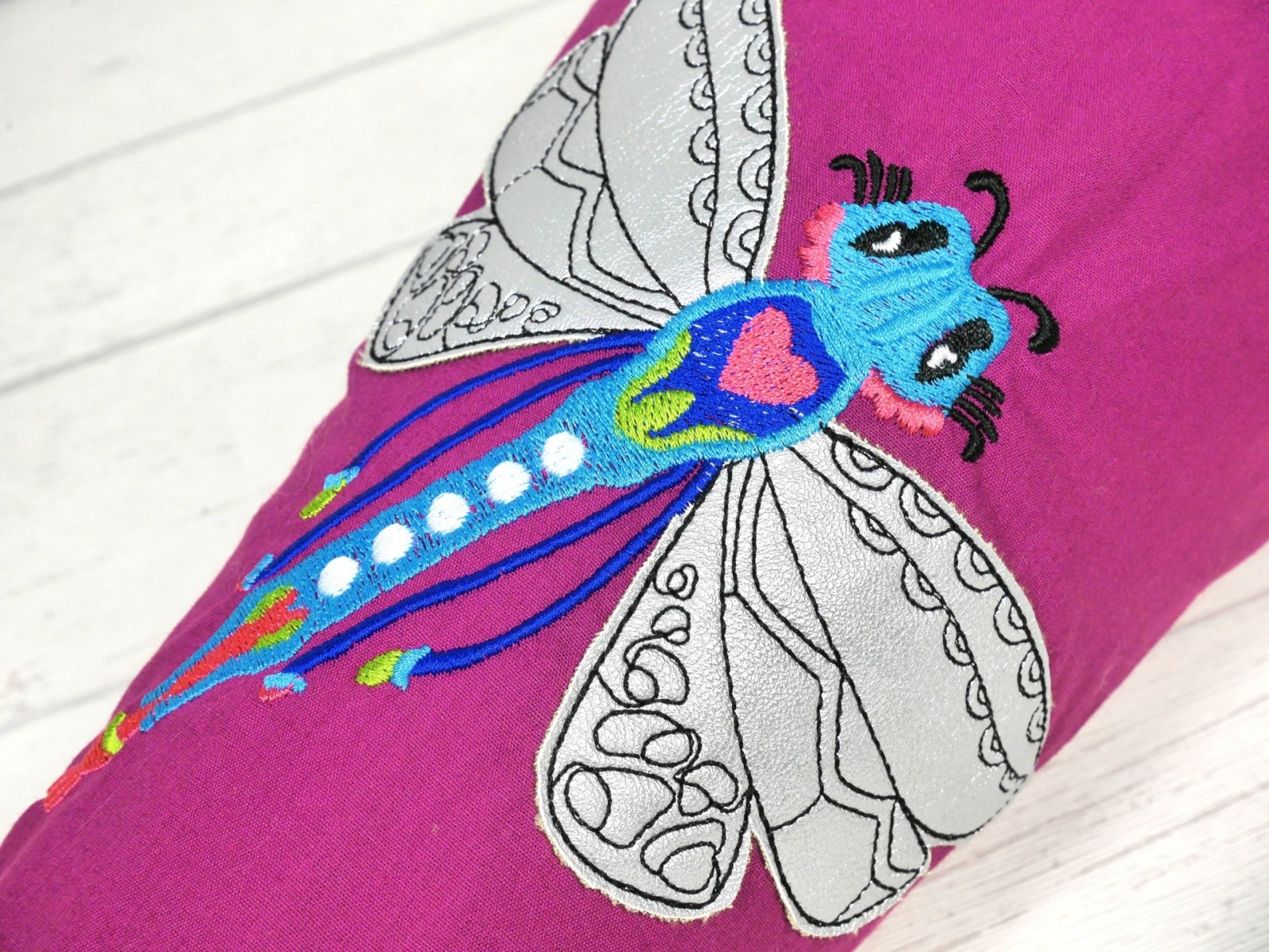 Schultüte aus Stoff Mädchen Boho Libelle beere pink 70cm oder 85cm 2
