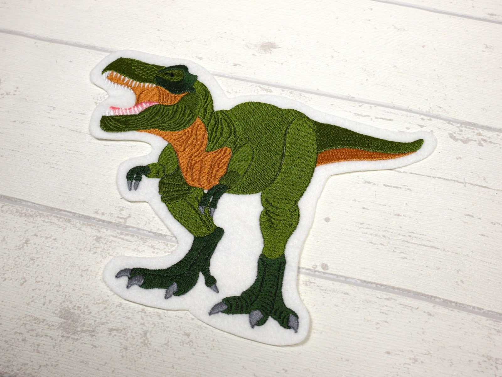 Großer gestickter Aufnäher T-Rex Applikation Dino 2