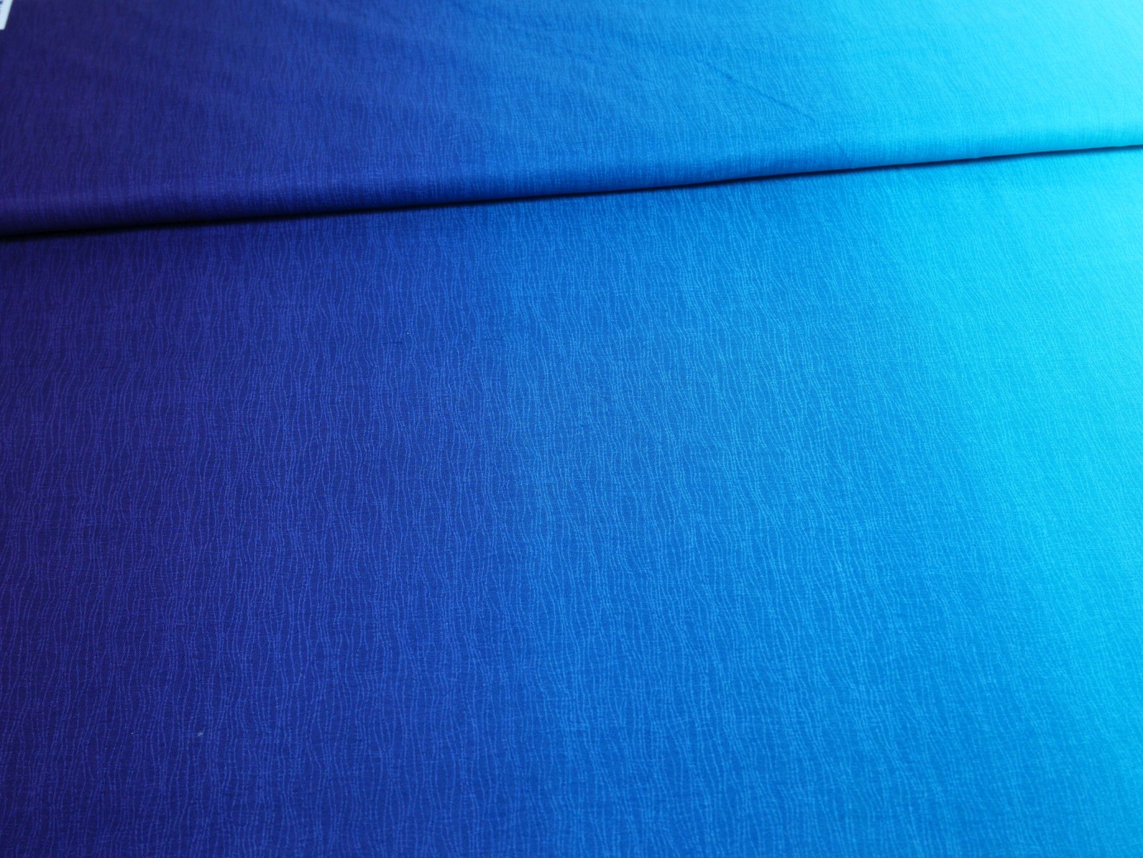 Baumwollstoff Ombre Farbverlauf blau türkis