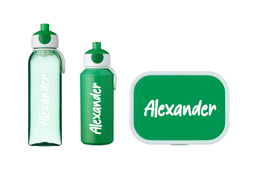 Brotdose mit Name Trinkflasche personalisiert Farbwahl Set 5