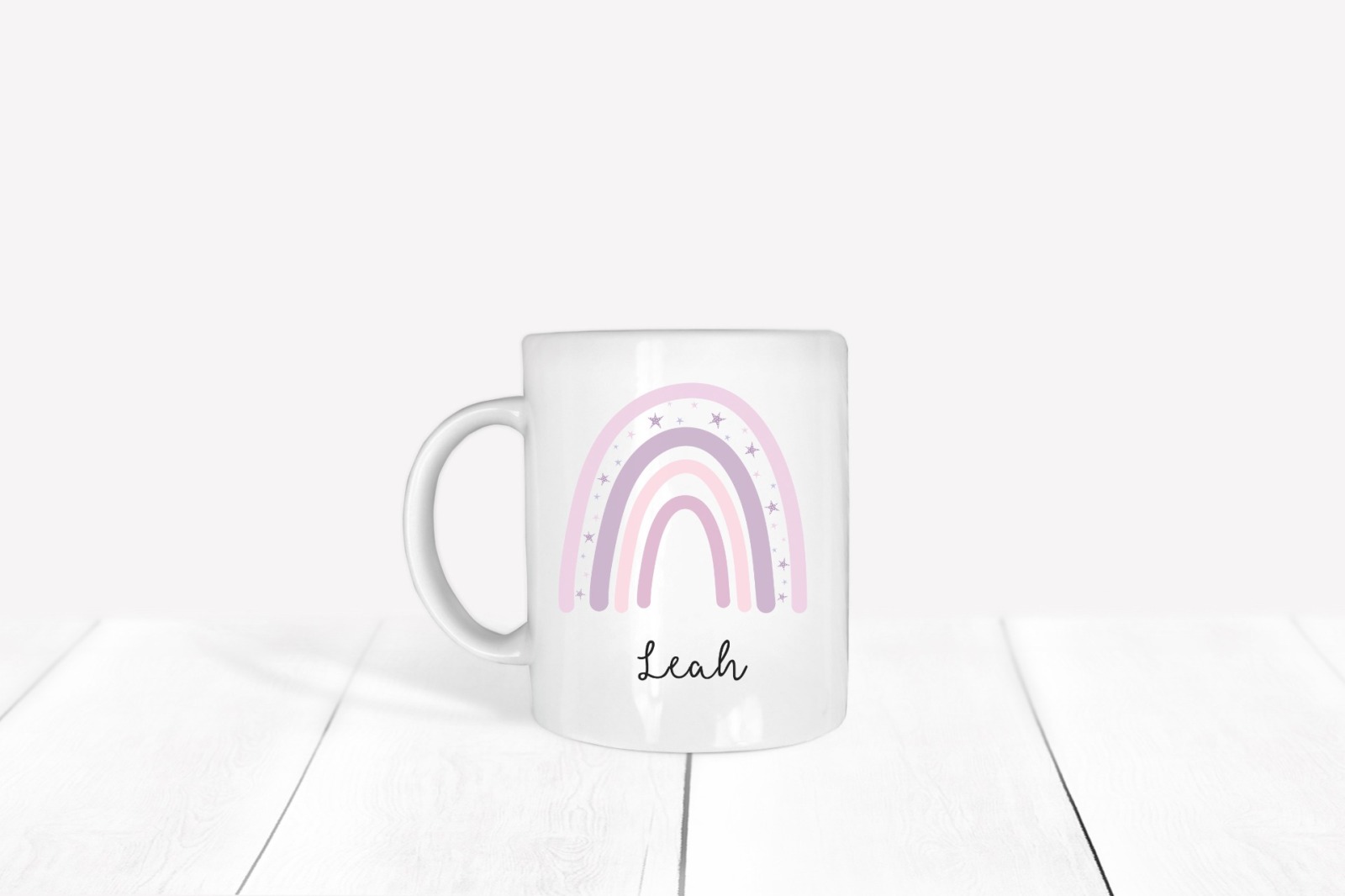 Personalisierte Tasse mit Name Regenbogen lila Geschenk