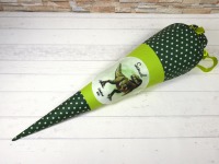 Schultüte aus Stoff grün mit Name Dino Zuckertüte 70cm oder 85cm 3