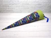Schultüte aus Stoff Monster Zuckertüte Stoffschultüte mit Name 70cm oder 85cm