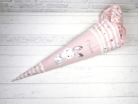 Hase Schultüte aus Stoff 70cm mit Name rosa Mädchen 3